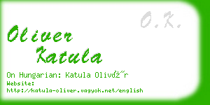 oliver katula business card